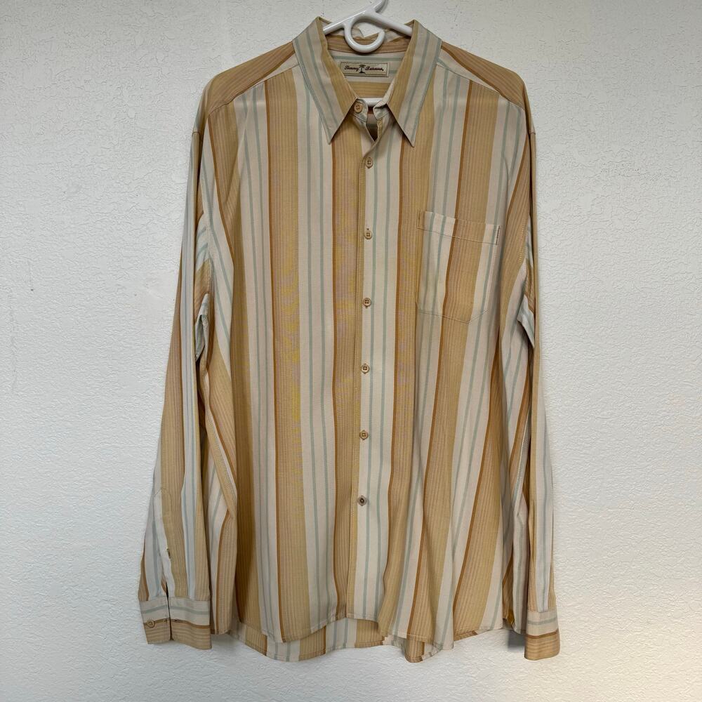 Lot of 2 Tommy Bahama Tencel Long Sleeve Button Up Men’s Shirt XL Spring Staple - Picture 4 of 8